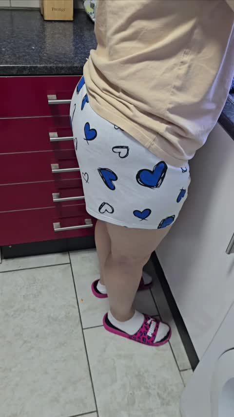 Step son pulled out his dick in the kitchen in front of step mom