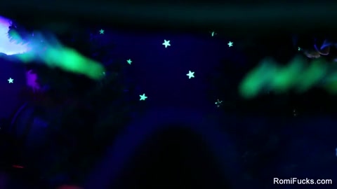 Romi & Dani lesbian black-light fun