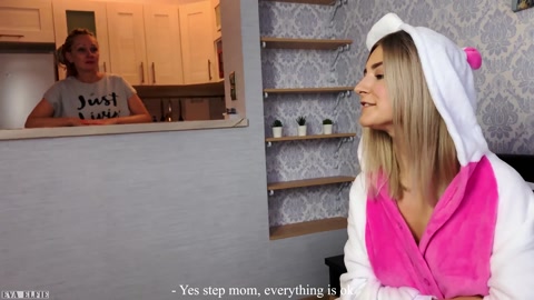 Stepmom Caught My Stepsis with Cum on Face